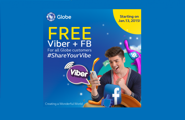 #ShareYourVibe: Free Facebook and Viber for Globe Subscribers