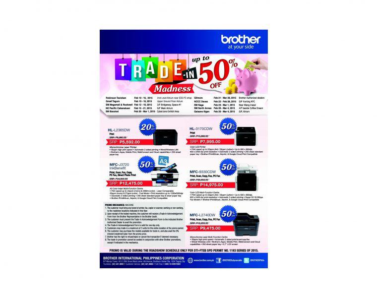 Trade in your old printer and get 50% off a new Brother printer