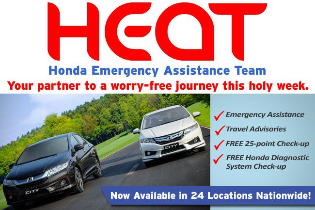 Honda to offer free roadside assistance to motorists during Holy Week