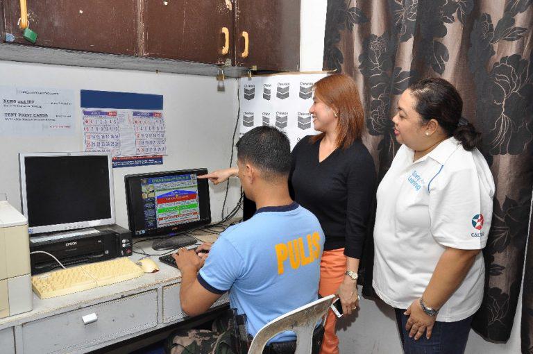 Chevron-donated computers bolster police e-blotter system in Batangas