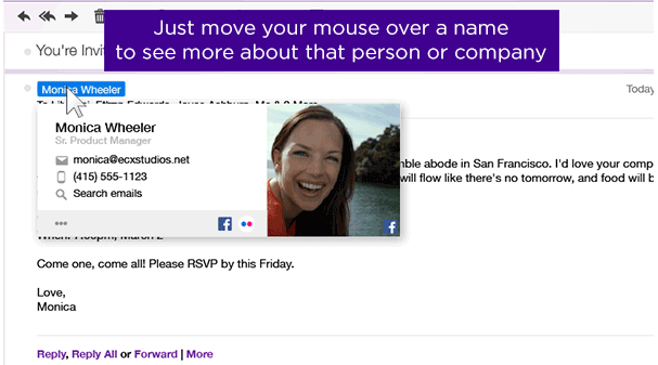 Yahoo Mail intros Contact Cards