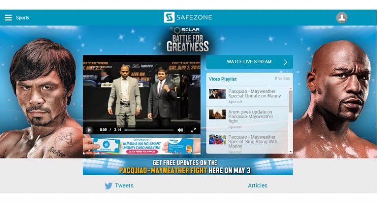 Get real-time updates on the boxing fight of the century with SafeZone