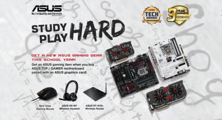 Ready your PC for school with Asus’ “Study Hard, Play Hard” promo