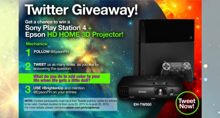 Epson giving away a 3D projector and Playstation 4!