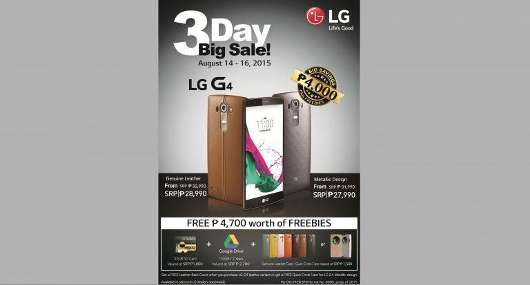 LG G4 3-day sale!