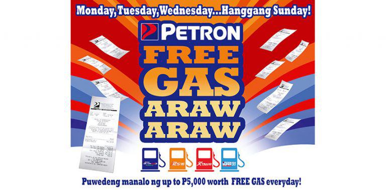 Win free gas from Petron everyday from Sep 15 to Oct 15!