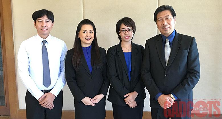 SBMP's opening team: (L to R) Vincent Allain Jimenez, After-sales Specialist; Ayjell Acejas, Sales Supervisor; Shella Hilarion, Accounting & Finance; and Mr. Dave Macasadia, Managing Director