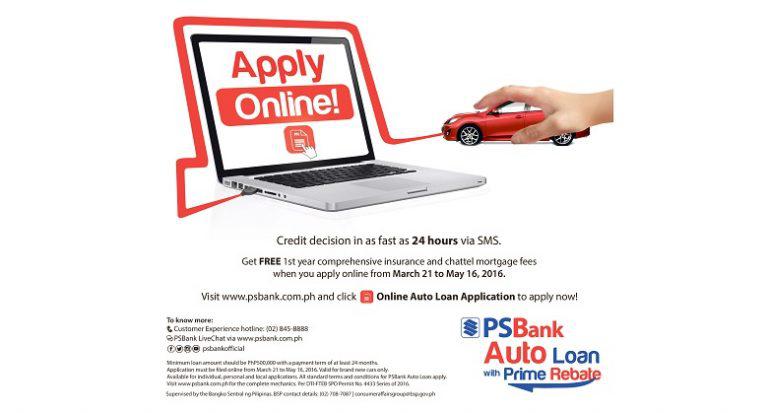 Apply for a PSBank Auto Loan Online and get cool freebies!