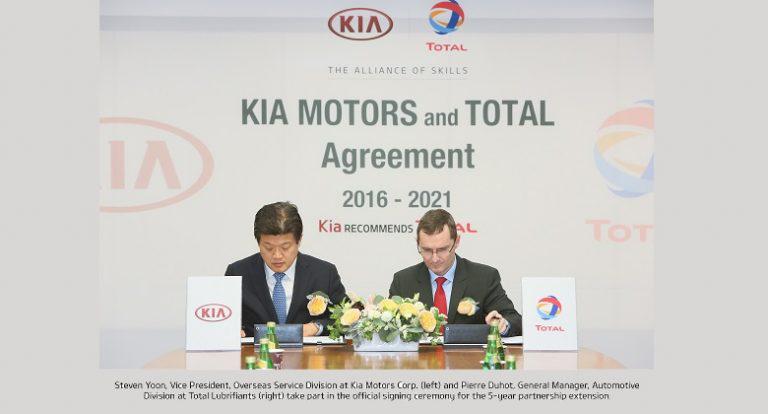 Kia Motors renews partnership with Total