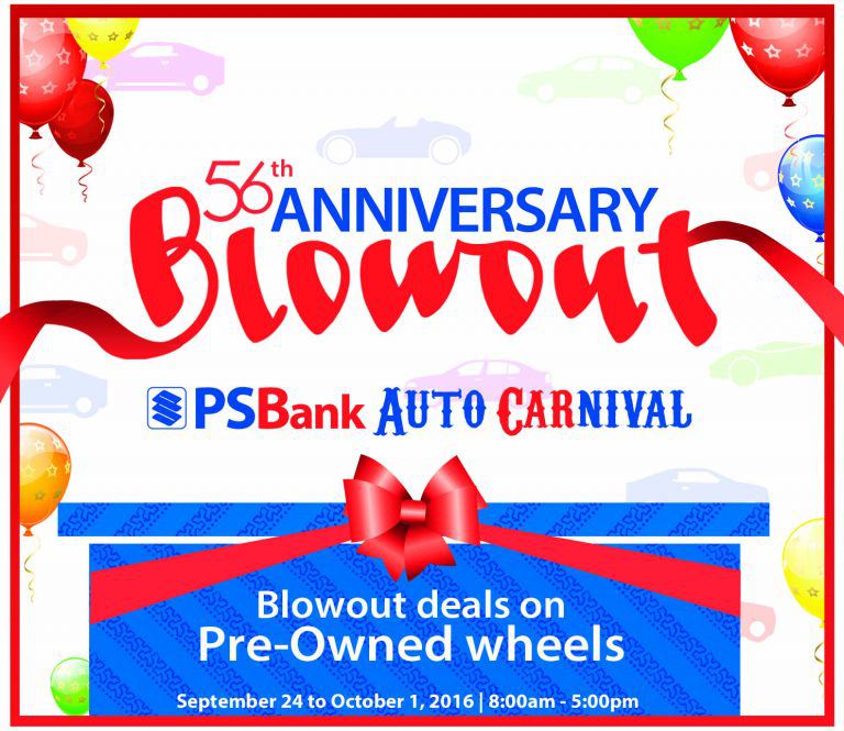PSBank’s 56th anniversary blowout deals on pre-owned wheels