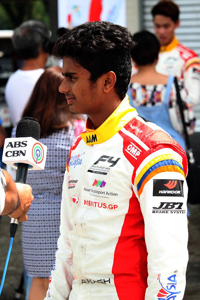 F4 driver Akash Gowda