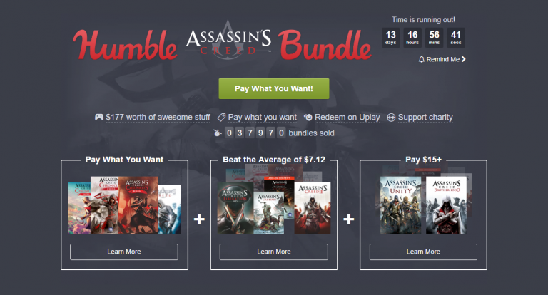 Assassin’s Creed franchise gets Humble Bundle treatment