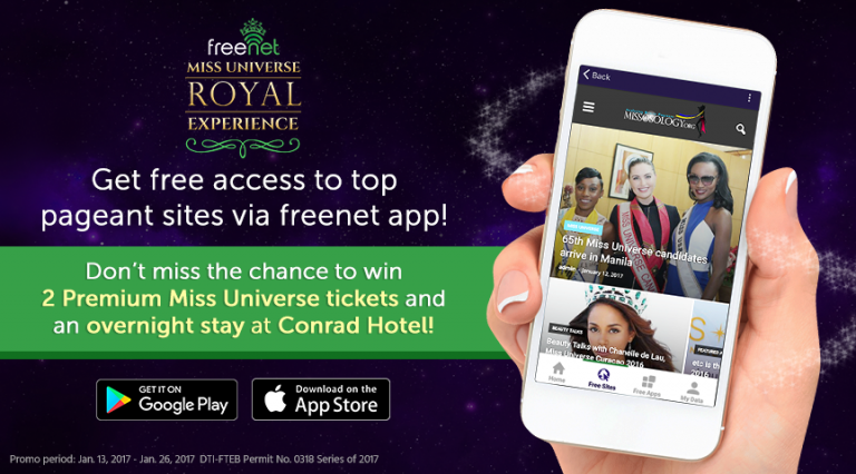 Get Ms. Universe updates via freenet