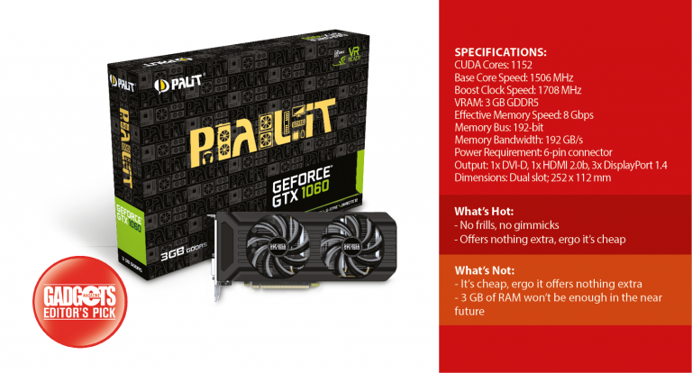 Reviewed: Palit GeForce GTX 1060 Dual 3 GB