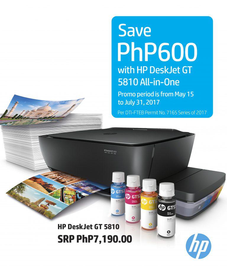 HP offers P600 discount on DeskJet GT 5810 All-in-One Printer