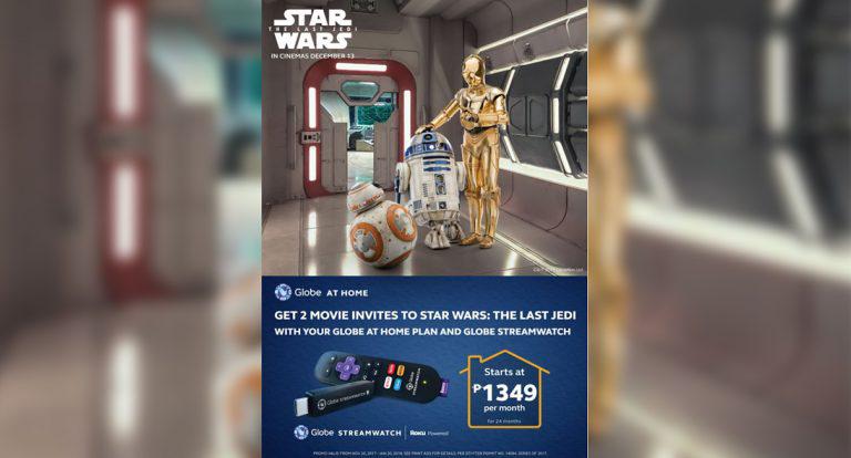 Get ‘Star Wars: The Last Jedi’ Movie Invites When You Subscribe to a Globe Streamwatch Bundle!