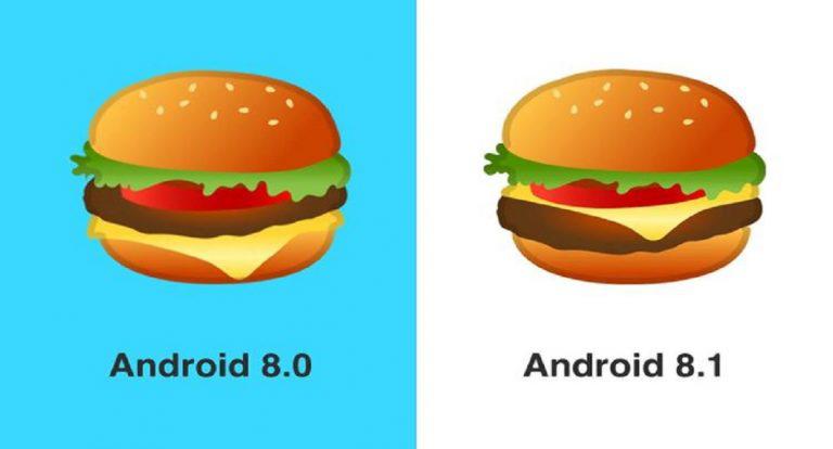Google Changes its Hamburger Emoji for Android 8.1 update