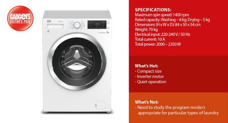Reviewed: Beko WDW 85143 8-KG Front Load Washer-Dryer