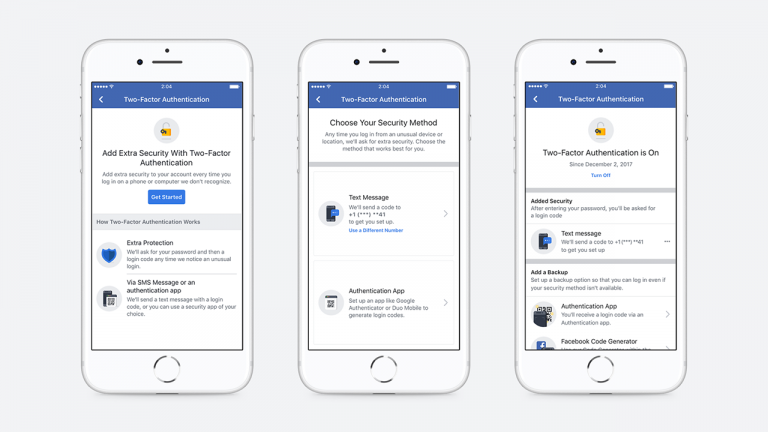 Two-factor Authentication for Facebook is now Made Easier