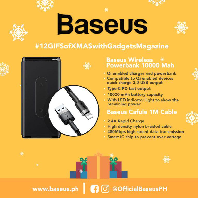 4TH GIVEAWAY: #12GIFSofXMASwithGadgetsMagazineandBaseusPH