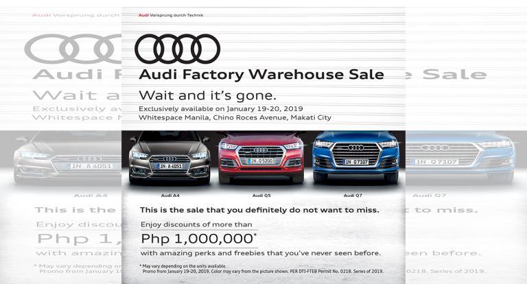The #AudiSale2019 is Happening on Jan 19 to 20!