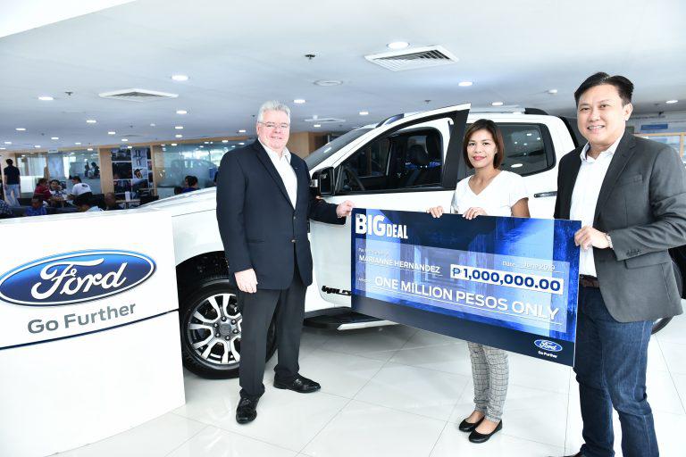 Entrepreneur takes home P1M cash prize from Ford Philippines’ Big Deal raffle promo