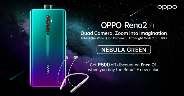 Oppo announces Nebula Green color for Reno2 F