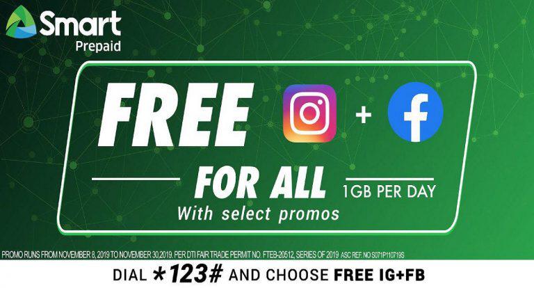 Smart and TNT subscribers may enjoy Instagram and Facebook for free