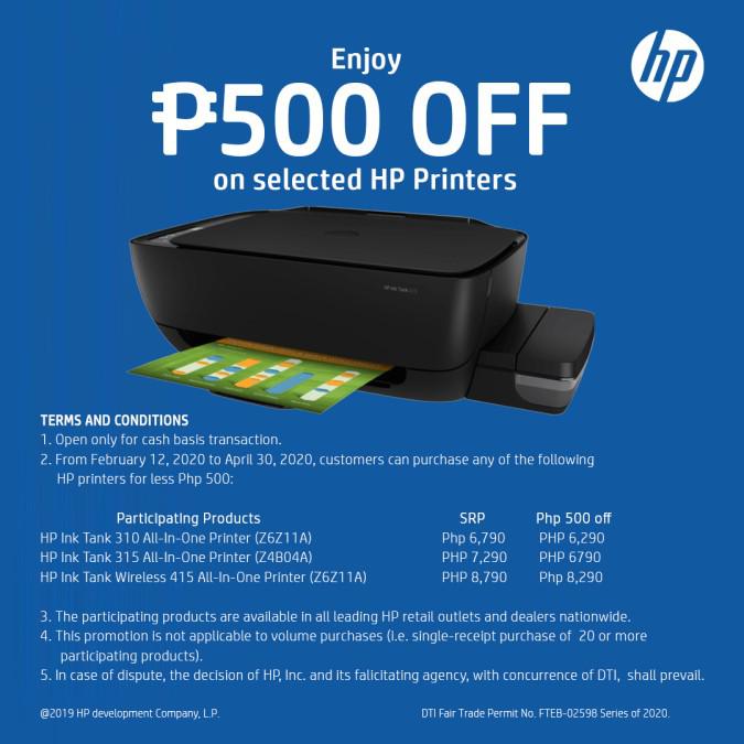 Enjoy PHP savings when buy HP Ink Tank printers • Gadgets