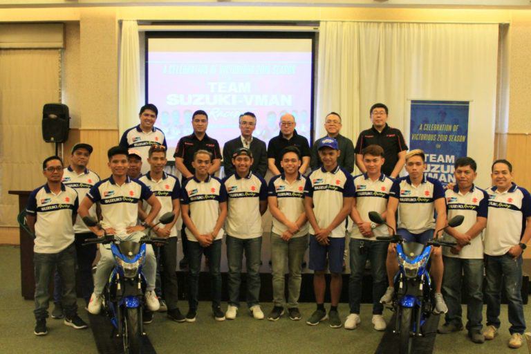 Suzuki holds victory party for Team Suzuki VMan Racing