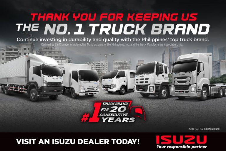 Isuzu Philippines is PH’s number one truck assembler for 20 straight years