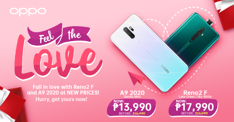 Feel the love even more this Valentine’s with  OPPO Reno2 F and A9 2020 price update
