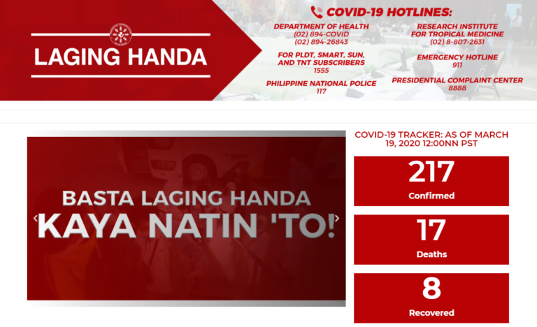 PH government launches official website for monitoring COVID-19
