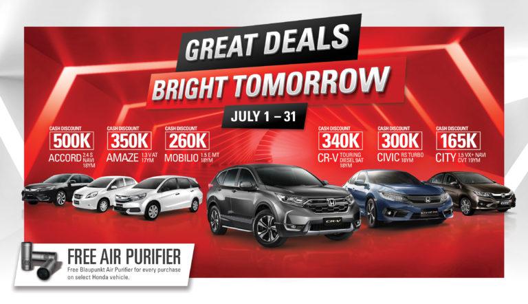 Honda’s July promo offers huge cash discounts, great deals