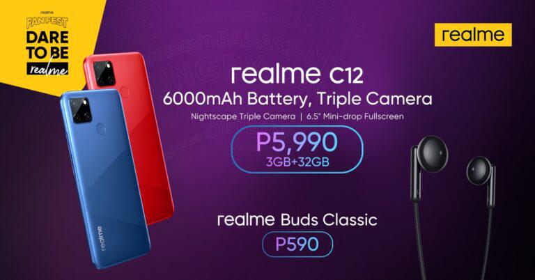 realme rounds out August Fan Fest with new C12 smartphone, Buds Classic