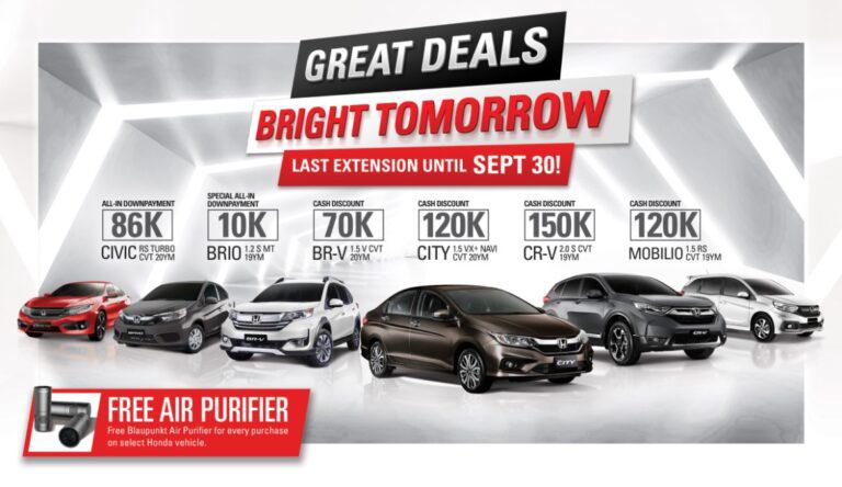 Honda announces final extension of huge cash discount, other great deals this September