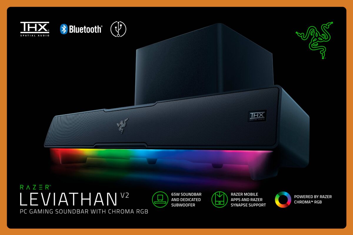 Razer Leviathan V2 PC gaming soundbar brings RGB lighting and more