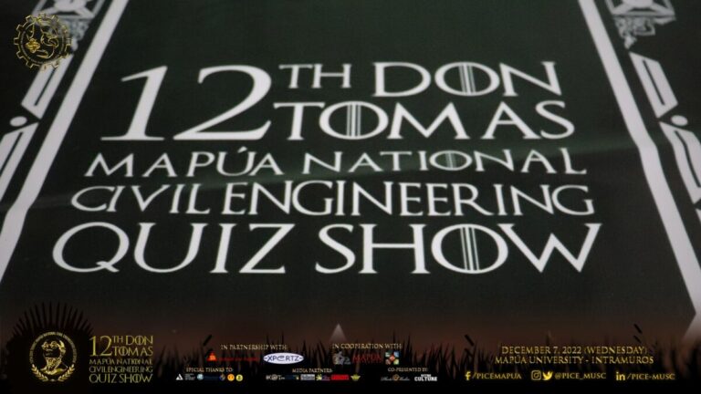 12th Don Τomas Mapúa Νational Civil Engineering quiz show held last December 7, 2022