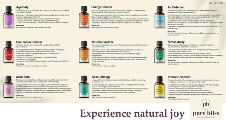 Experience natural joy with Pure Bliss essential oil blends