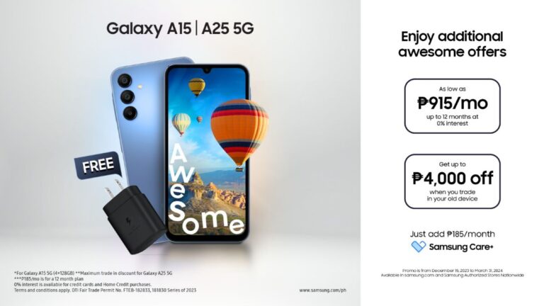 Available now: Samsung Galaxy A15 5G and A25 5G, starts at PHP10,990