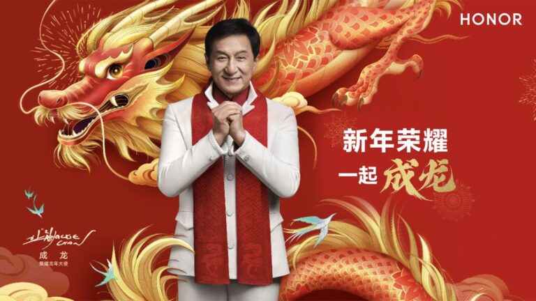 Jackie Chan is the new HONOR ambassador for the Year of the Dragon
