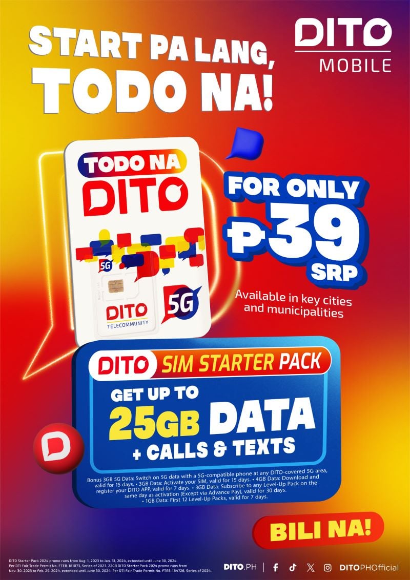 DITO SIM Starter Pack is an affordable way to start your mobile journey