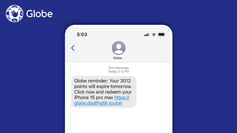 SCAM ALERT! Globe warns vs spoofed messages for Rewards claims