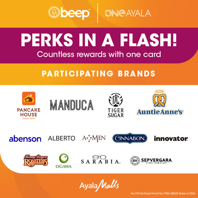 Unlock exclusive shopping and dining perks with your beep™ card at One Ayala Mall