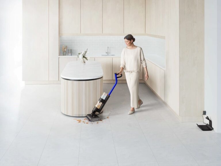 Introducing the Dyson WashG1, the first dedicated wet floor cleaner engineered for barefoot clean feel