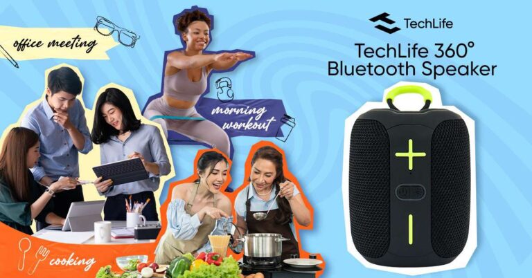 Enhance every moment with the new TechLife 360° Bluetooth Speaker