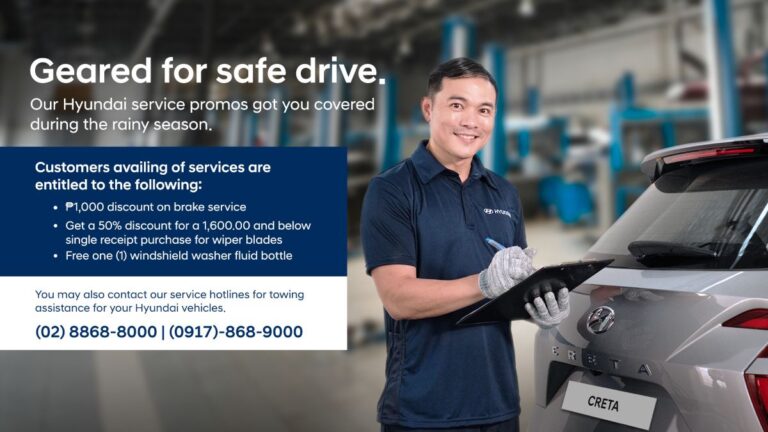 Hyundai Motor PH announces Flooded Vehicle Assistance Program and Geared for Safe Drive promo