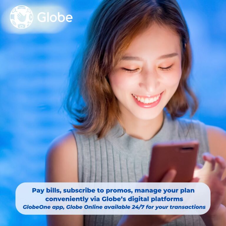 Pay bills, subscribe to promos, and manage your plan conveniently via GlobeOne and Globe Online