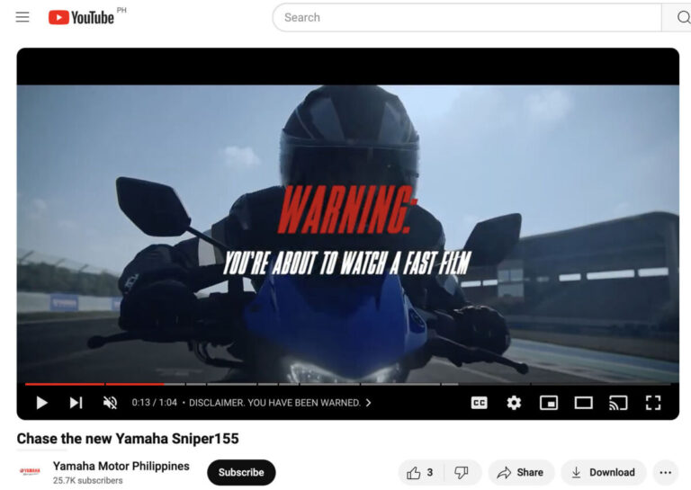 Live To Be Chased — Yamaha PH’s new commercial