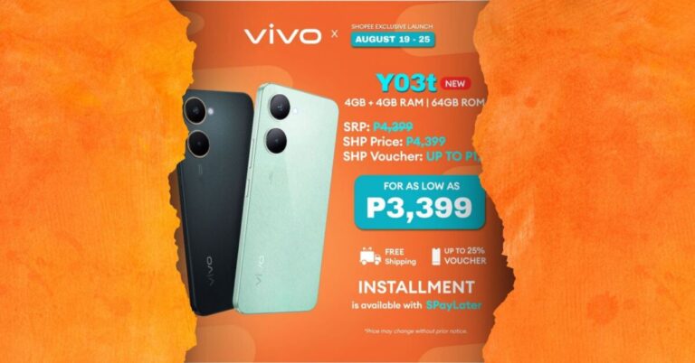 vivo Y03t exclusively launches on Shopee for as low as Php 3,399